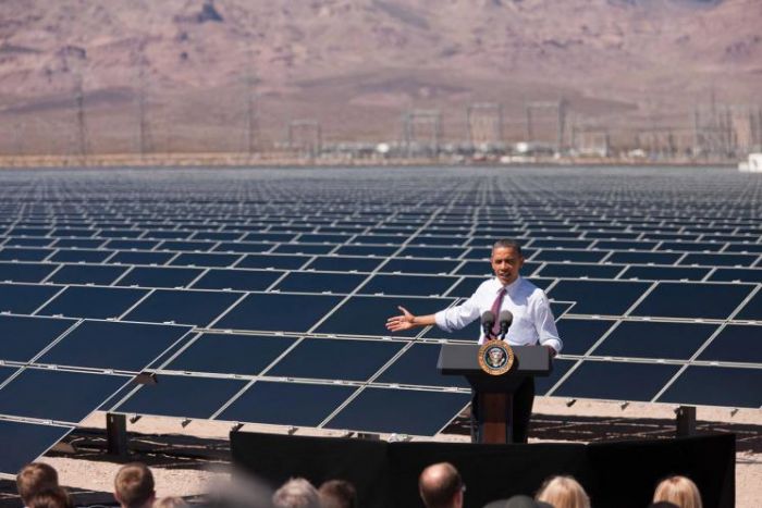 Obama at Nevada PV farm