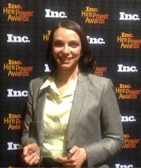 Solectria's COO accepts Inc.'s Hire Power Award