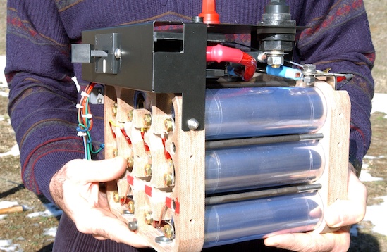 An air-cooled Li-ion battery pack. Courtesy NREL. 