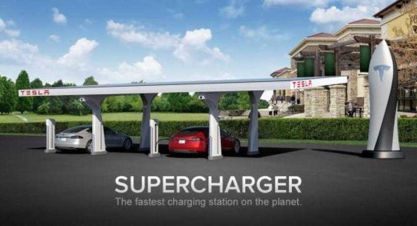 Tesla Solar Powered Super Charger