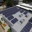 Solar panels on a flat roof